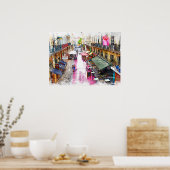 Real Portugal - Lissabon Straße Poster (Küche)