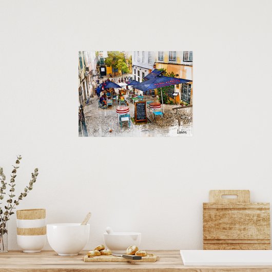 Real Portugal - Lissabon Straße Poster (Küche)