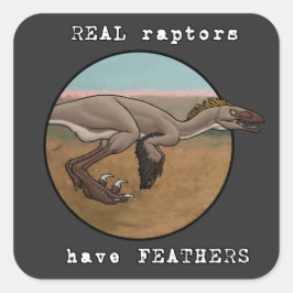 Real Raptors Quadratischer Aufkleber