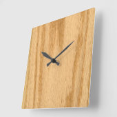 Real Red Oak Veneer Woodgrain Quadratische Wanduhr (Winkel)