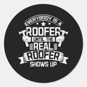 Real Roofer Runder Aufkleber