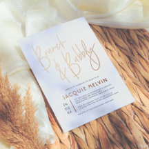 Real Rose Gold Foil Brunch & Bubbly Brautparty