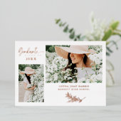 Real Rose Gold Trendy Branchen Abschluss 2 Fotos Folieneinladung (Stehend vorne)