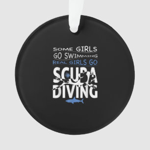 Real Scuba Diving Girl I Go Schwimmen Funny Gift Ornament