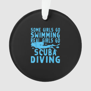 Real Scuba Diving Girls einiges schwimmen Ornament