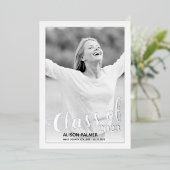 Real silberne Folie Klasse des 2023 Script-Fotos Folieneinladung (Stehend vorne)