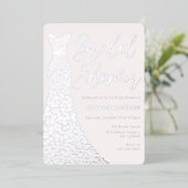 Real Silver Foil Dress Modern Brautparty Folieneinladung (Stehend vorne)