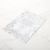 Real Silver Foil Elegante Blumenhochzeit Vielen Da Folieneinladung (Gedreht)
