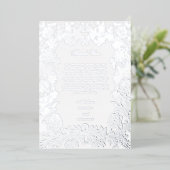Real Silver Foil Elegante Blumenhochzeit Vielen Da Folieneinladung (Stehend vorne)