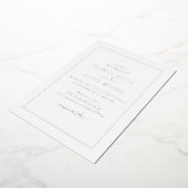 REAL SILVER FOIL Moderne Schwarze Hochzeit Folieneinladung (Gedreht)
