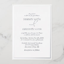 Real Silver Foil Moderne White & Silver Wedding