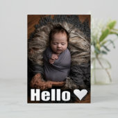 Real Silver Foto Collage Hallo Baby Ankündigung (Stehend vorne)