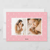 Real Snuggle Fun Baby Birth Ankündigung (Rückseite)