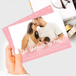 Real Snuggle Fun Baby Birth Ankündigung