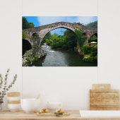 Real Spanien - Puente romano de Cangas de Onís Poster (Küche)