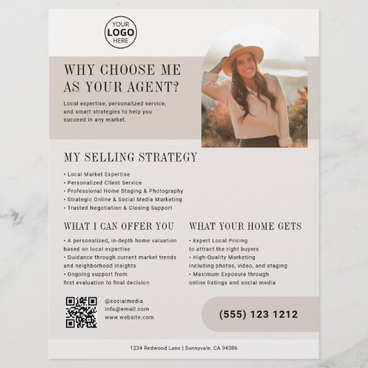 Real Staat Agent Business Brown Flyer (Vorne)