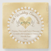 Real Stone Personalisiert 50 Jahre Untersetzer (Vorderseite)