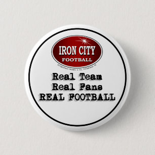 Real Team Real Fans Real Football Pittsburgh Butto Button