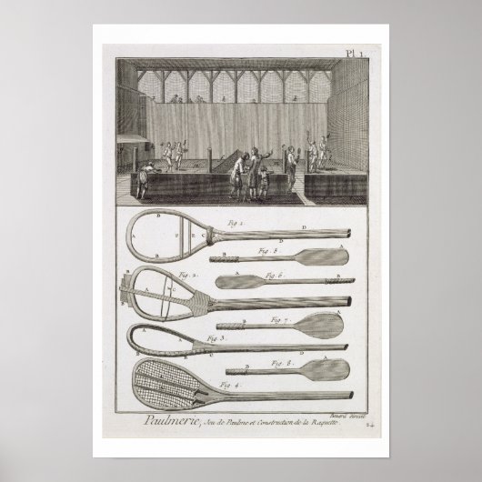 Real Tennis und der Bau von Schlägern aus Poster (Vorne)