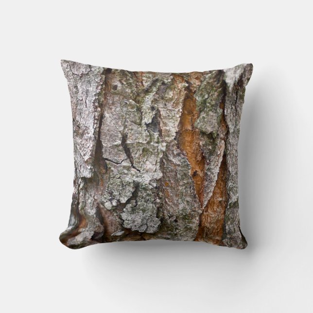 Real Tree Bark Texture Kissen (Vorderseite)