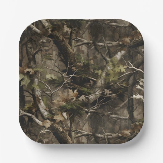 Real Tree Camouflage Paper-Teller Pappteller (Vorderseite)