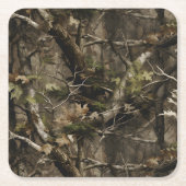 Real Tree Camouflage Rechteckiger Pappuntersetzer (Vorderseite)