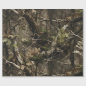 Real Tree Camouflage Wrapping Paper Geschenkpapier (Flach)