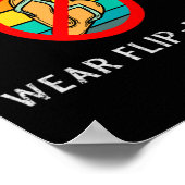 Real Truckers Dont Dont Wear Flip Flops  Poster (Ecke)