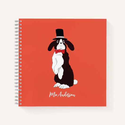 Real Tuxedo Bunny Notebook Notizblock (Vorderseite)