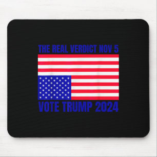Real Verdict Nov 5 Trump 2024 - Downside Down Flag Mousepad