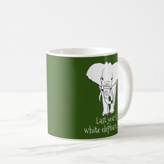 Real White Elephant Christmas Gift Funny Kaffeetasse (VorderseiteRechts)
