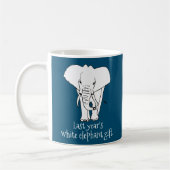 Real White Elephant Weihnachtsgeschenk Funny Kaffeetasse (Links)
