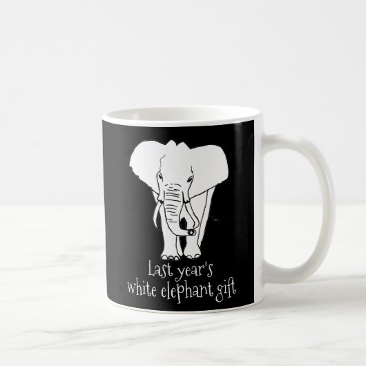 Real White Elephant Weihnachtsgeschenk Funny Kaffeetasse (Rechts)