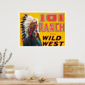 Real Wild West Show, 1910. Vintage Werbung Poster (Küche)