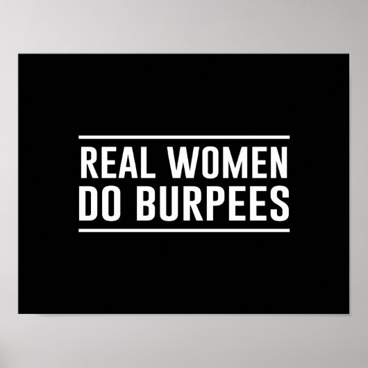 Real Women Do Burpees Poster (Vorne)