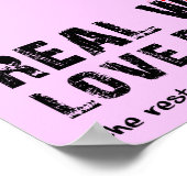 Real Women Funny Motocross Dirt Bike Plakatzeichen Poster (Ecke)