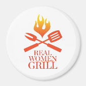 Real Women Grill Magnet (Vorne)