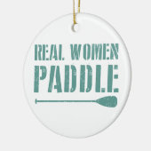 Real Women Paddel Keramik Ornament (Links)