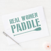 Real Women Paddel Rechteckiger Aufkleber (Umschlag)