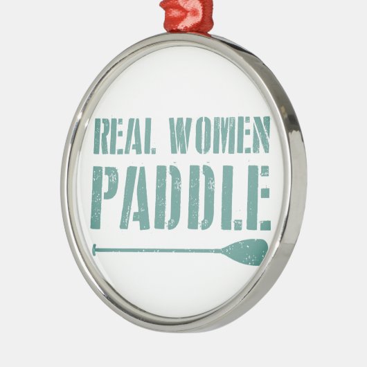 Real Women Paddel Silbernes Ornament (Links)