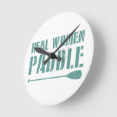 Real Women Paddle Runde Wanduhr (Winkel)