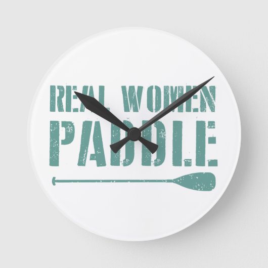 Real Women Paddle Runde Wanduhr (Vorderseite)