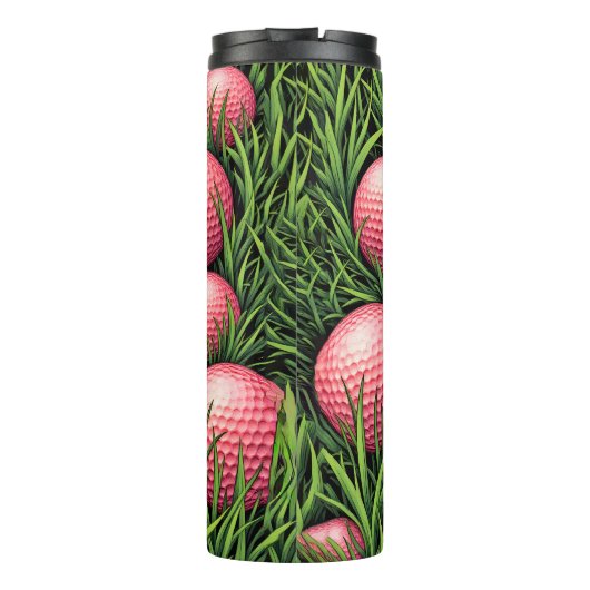 Real Women Play Golf Grafik Thermosbecher (Rückseite)