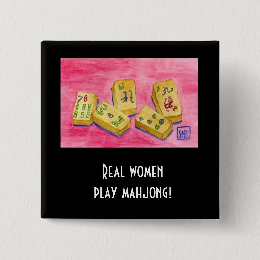 Real Women Play Mahjong Button (Vorderseite)