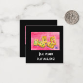 Real Women Play Mahjong Mitteilungskarte (Vorderseite/Rückseite Beispiel)