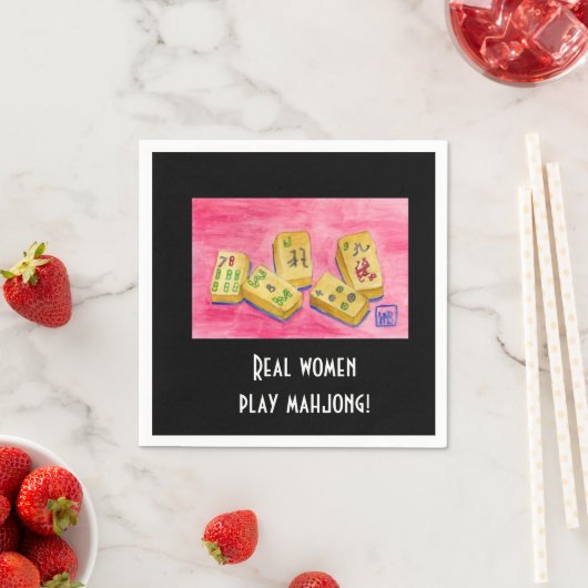 Real Women Play Mahjong Serviette (Beispiel)