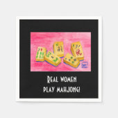 Real Women Play Mahjong Serviette (Vorderseite)