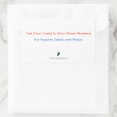 RealBird SMS-Aufkleber Rechteckiger Aufkleber (Tasche)