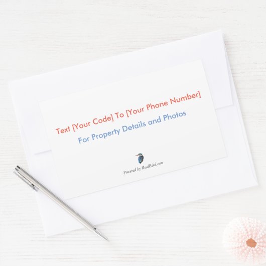 RealBird SMS-Aufkleber Rechteckiger Aufkleber (Umschlag)