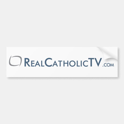RealCatholicTV.com Autoaufkleber (Vorne)